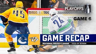 Gm 6: Canucks @ Predators 5/3 | NHL Highlights | 2024 Stanley Cup Playoffs image