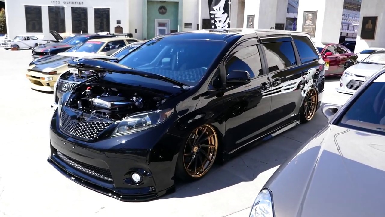 Custom Black Toyota Sienna Minivan 