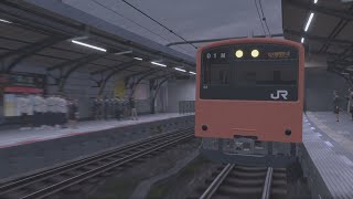 【電車でGO!!】朝のラッシュに降る涙雨。【大阪環状線】