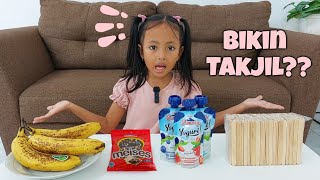 Sabil Bikin Takjil untuk Buka Puasa | Membuat Makanan dari Cimory Yogurt Squeeze