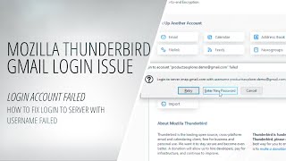 Mozilla Thunderbird  How to Fix Login to Server with Username Failed  Login Account Failed