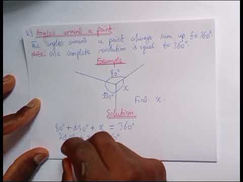 Finding the Missing Angle Around a Point | Angles Around a Point = 360° | Easy Geometry Tutorial
