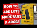 How to add more pc fans  argb airgoo 8 port powered pwm rgb fan hub