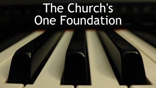 The Church's One Foundation - piano instrumental hymn with lyrics chords