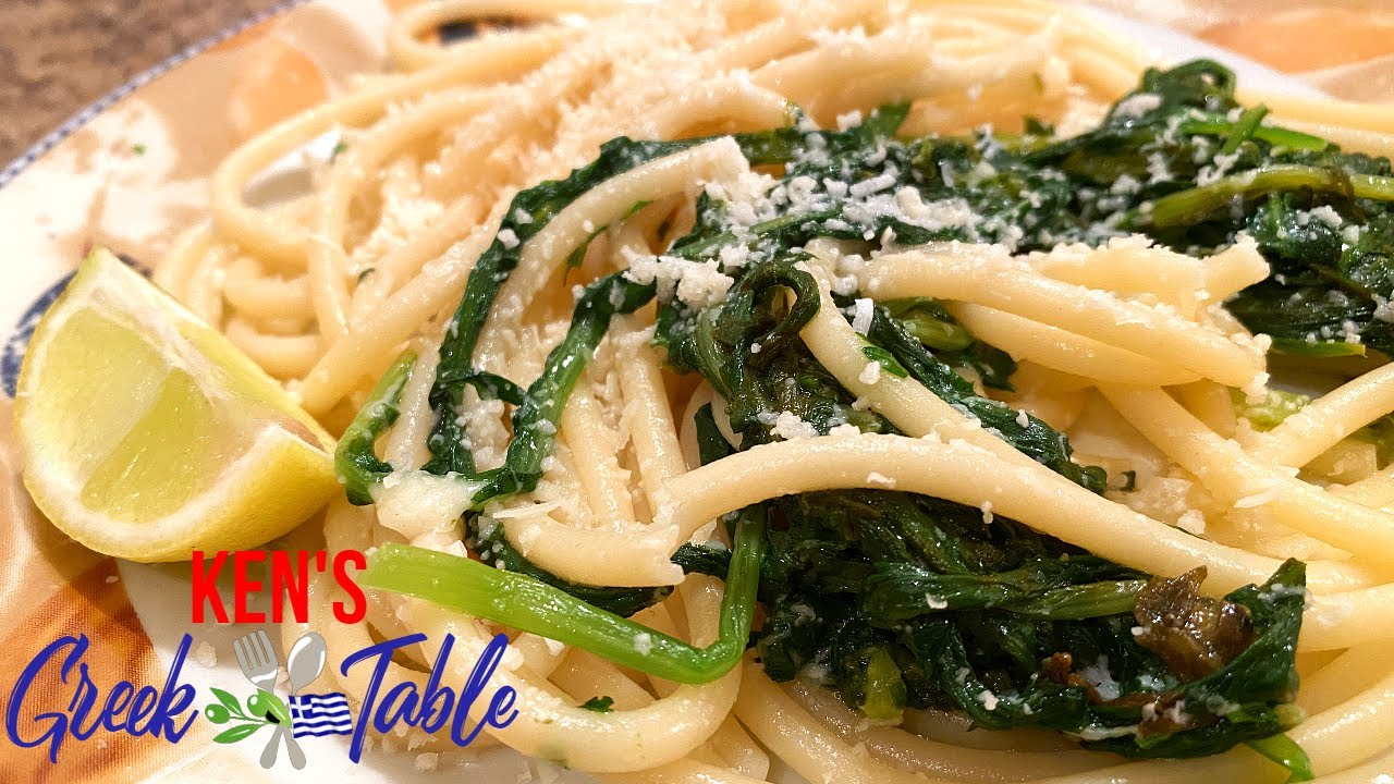 Spaghetti With Lemony Wild Greens   Easy Pasta Recipes   Ken