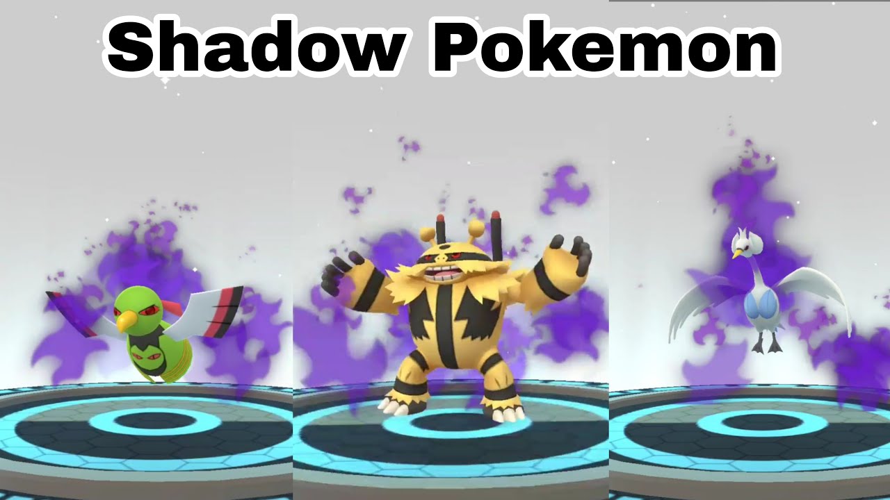 Shadow Pokemon Evolution in Pokemon Go Xatu, Electivire, Swanna