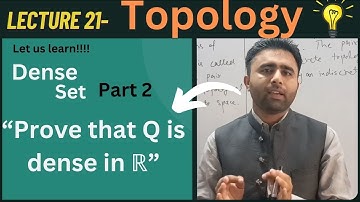 Q is dense in R | Qais Ali Khan