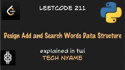 Design Add and Search Words Data Structure - Leetcode 211 - Python - Twi