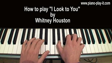 I Look to You Piano Tutorial Whitney Houston