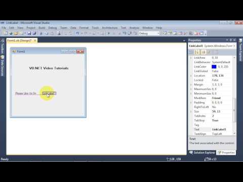 VB.NET Urdu Tutorial 32 - Using Link Label - Access Any Website From Your App.