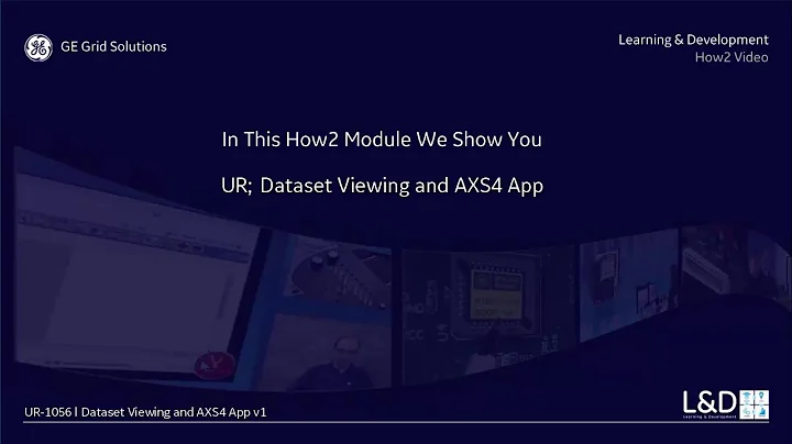 UR-1056 l Dataset Viewing and AXS4 App v1