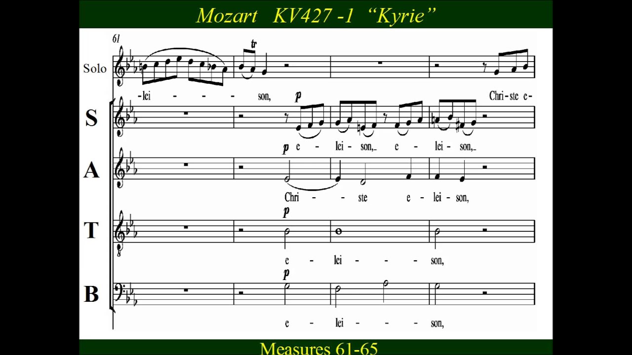 Mozart Great Mass in C minor KV 427 1 Kyrie Bass YouTube Mozart Great Mass in C minor KV 427 1 Kyrie Bass YouTube