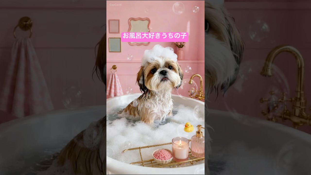シーズー】お風呂🛁極楽すぎて動けないちくわ😅#shorts #shortdog
