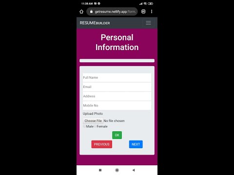 Resume Builder Web App