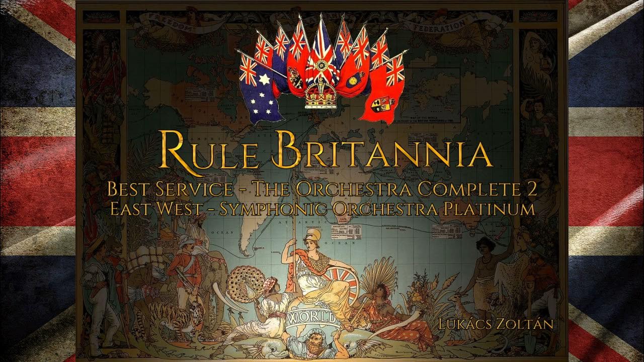 The orchestra complete. Rule Britannia.