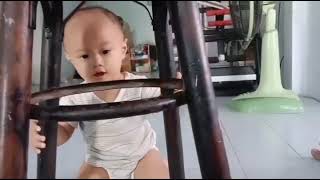 Vlog Buddho playing chair in living room 🐣❤️ Sunday 7 April 2024