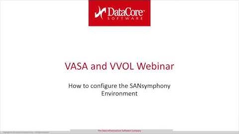 VVOL and VASA How to video