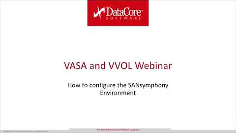 VVOL and VASA How to video