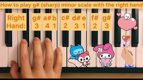 Piano Lesson 80: How to play g# (sharp) / a♭ (flat) minor scale with right hand (15 times) tutorial