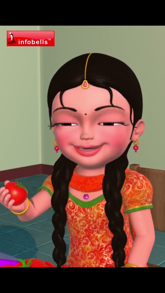গোল গোল লাল টমেটো | Bengali Nursery Rhymes \u0026 Cartoons | Infobells #bengalirhymes #bengalicartoons