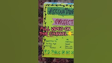 Class 12 Accountancy Comprehensive and Specific Project #project #dolly #manchanda
