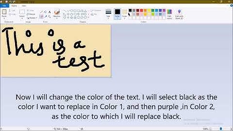 How to easily replace one color to another in MS Paint