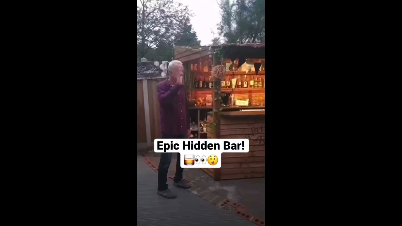 Hidden Home Bar Goals Shorts Speakeasy