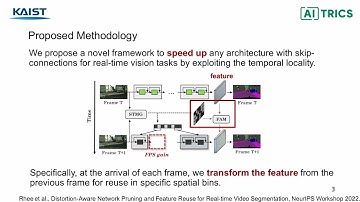 Distortion-Aware Network Pruning and Feature Reuse for Real-time Video Segmentation