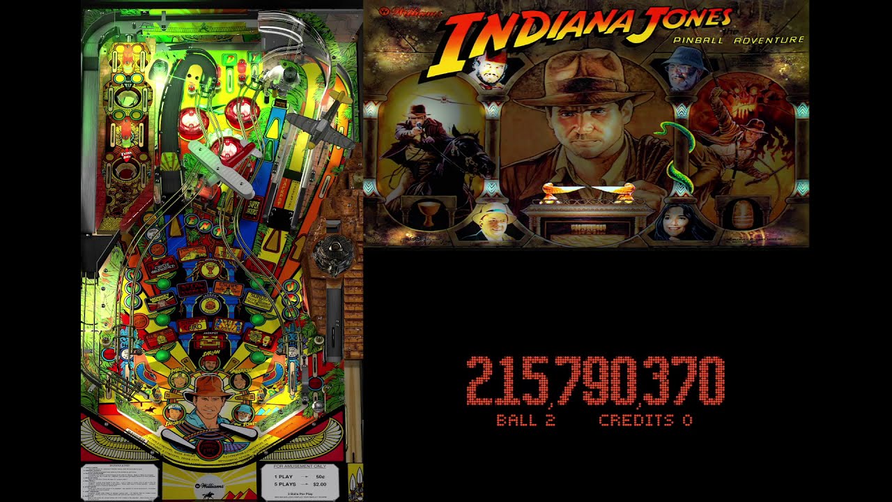 [Pinball] Indiana Jones The Pinball Adventure Williams 1993 vpx YouTube