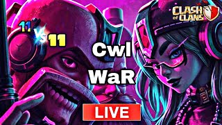live football ⚽ cwl war attacks (clash of clans)