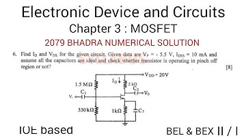 FET || IOE SOLUTION || NUMERICAL 2079 || SOLVED || EDC