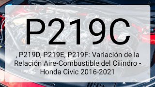 DTC P219C, P219D, P219E, P219F: Cylinder Air-Fuel Ratio Variation - Honda Citroën...