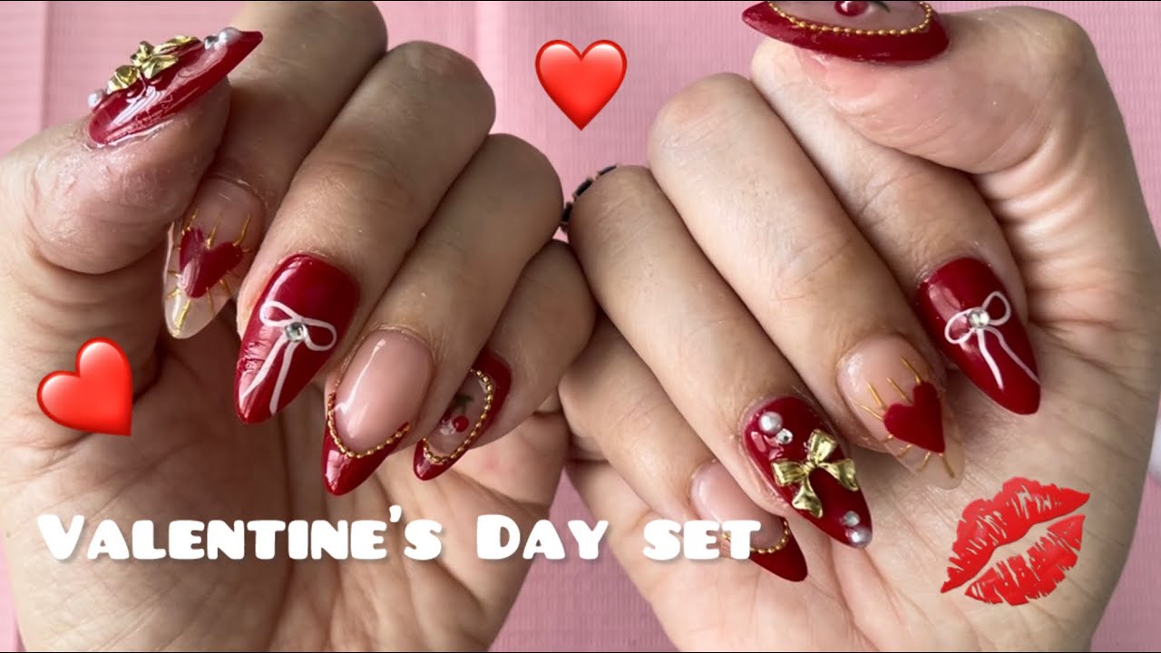 Valentine’s Day Press Ons from SHEIN 💖Applied in 10 Minutes 