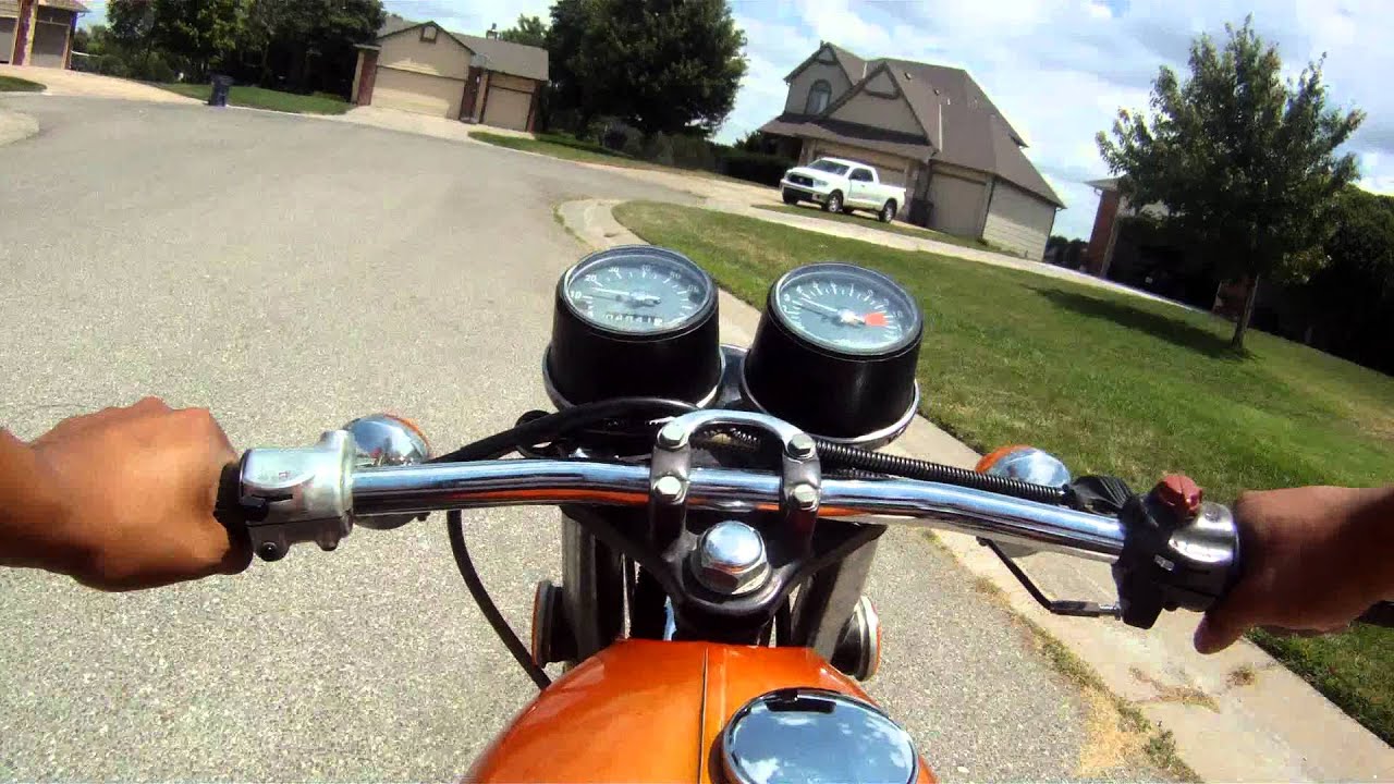 1974 Honda CB125s cold start/ride