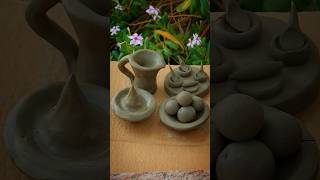 Amazing Mini Clay Kitchen Set Making | Satisfying Handmade Pottery Art 🏺✨#ClayArt #PotteryMaking