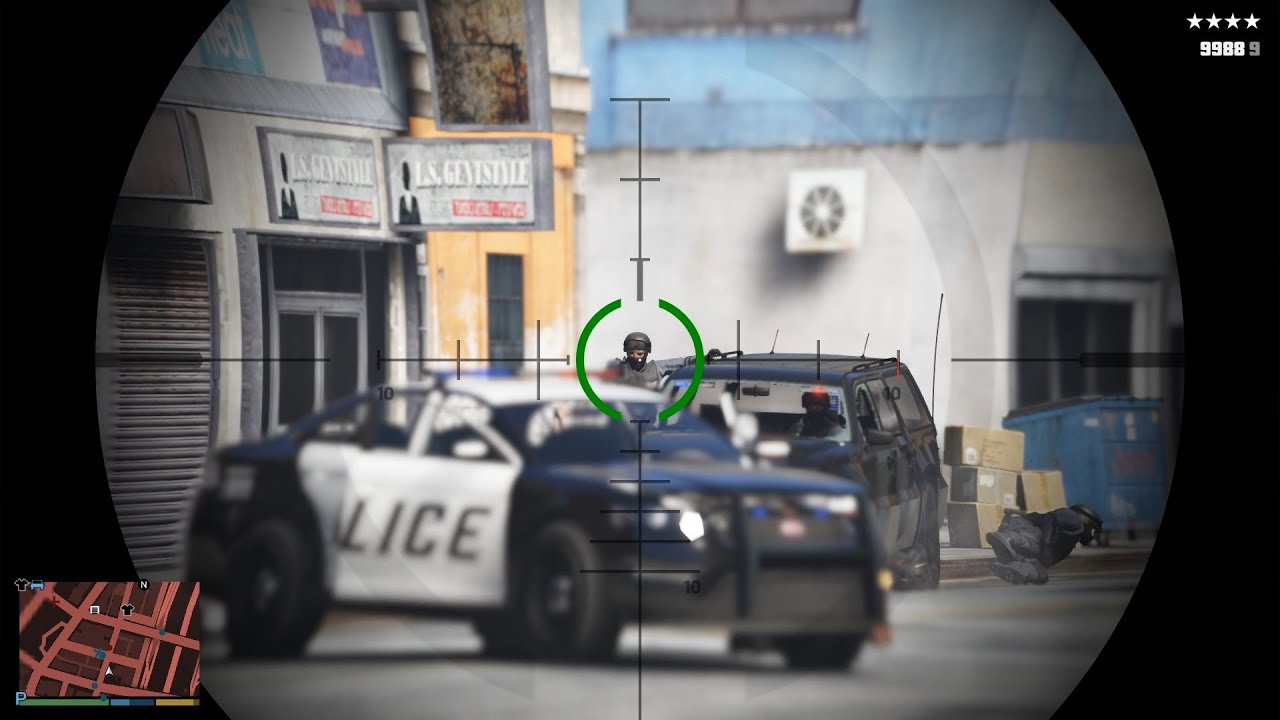 GTA V Police Station Assault + 5 Star Cop Chase Escape - YouTube