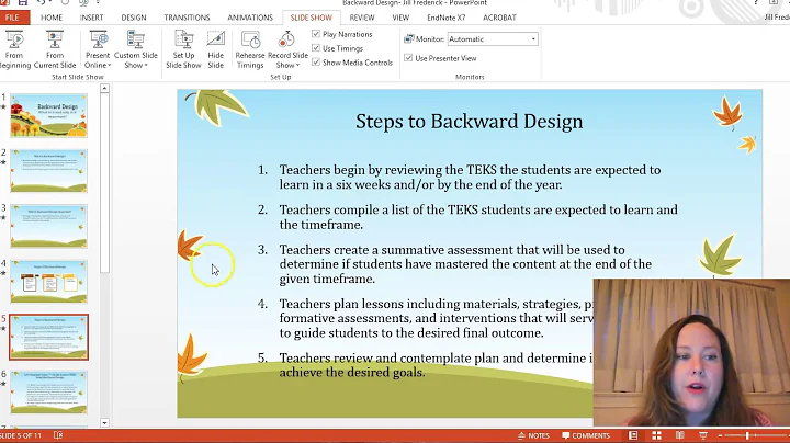 Jill Frederick -Backward Design