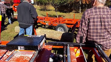 Cable winch log loader