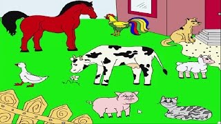 Животные на ферме-кто как делает.Развивающая игра для детей Животные на ферме-кто как делает.Развивающая игра для детей