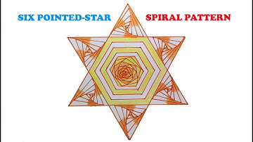 HOW TO DRAW SIX-POINTED STAR SPIRAL PATTERN – THE STAR OF DAVID