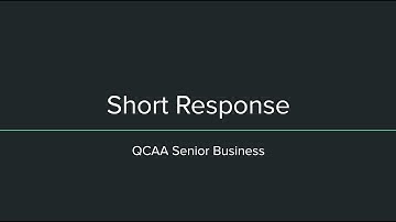 Dealing With The Short Response Questions On Your Business External Exam