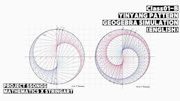 [Class no.01-B] Yinyang Stringart Pattern Geogebra Simulation
