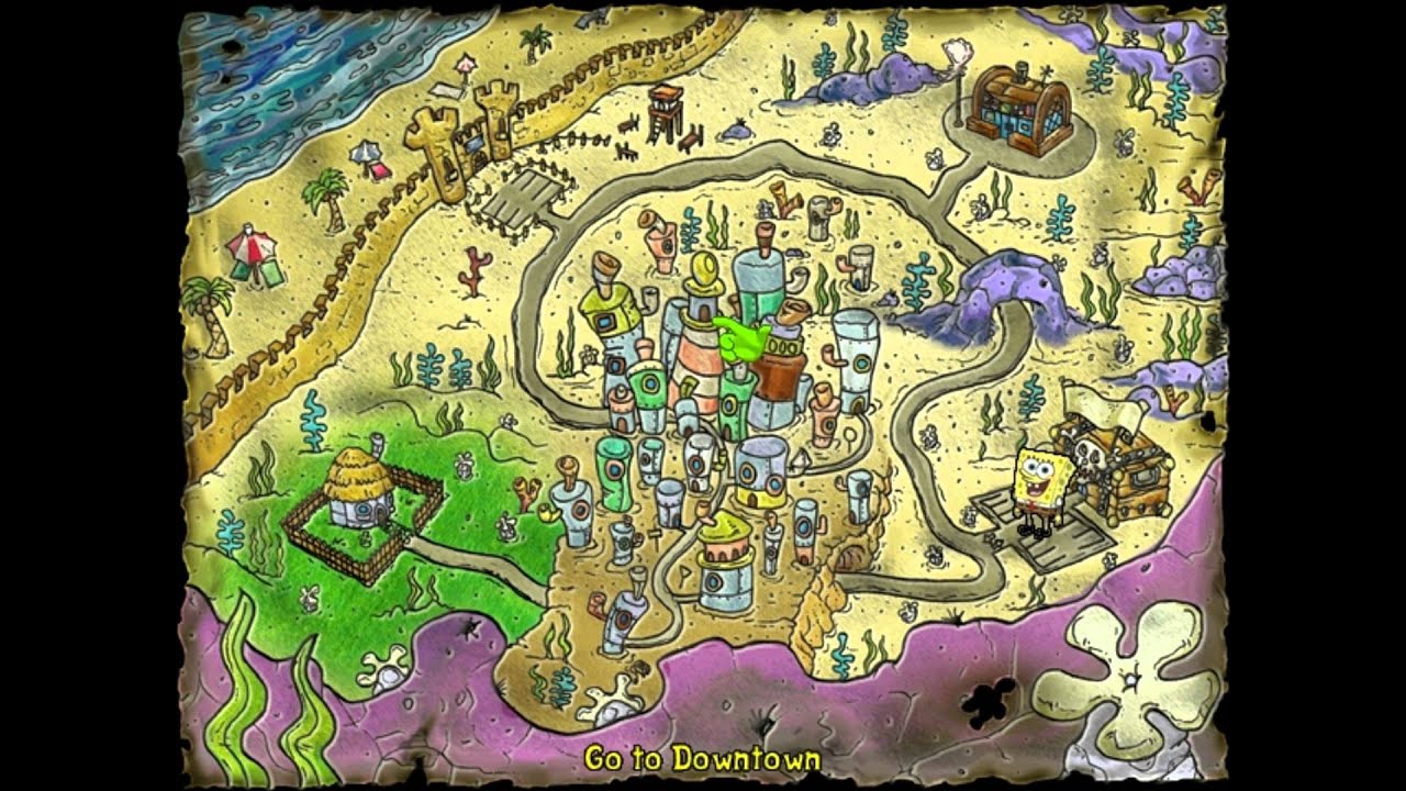 Map Of Spongebob Universe Locations Help Bikini Bottom 
