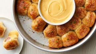 Stuffed Pretzel Dippers With Cheesy Mustard Dip Pillsbury Recipe