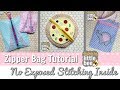 "Flipper Zipper" No Exposed Stitching Inside Bag, In the Hoop Embroidery Zipper Bag Tutorial