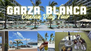 Garza Blanca Cancun Resort | Full Tour Travel Vlog | Beach Room Pools Rooftop