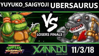 Climb Cancel 2 - ubersaurus (Armaggon) Vs. Yuyuko_Saigyoji (Michelangelo) - TMNT Losers Finals screenshot 4