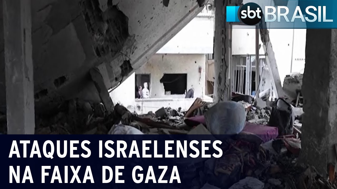 Exército de Israel faz ataque aéreo e mata 76 palestinos na Faixa de Gaza | SBT Brasil (23/12/23)