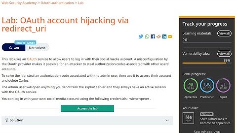 Web Security Academy | OAuth | 3 - OAuth Account Hijacking Via Redirect_Uri