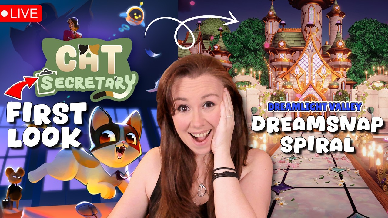 Cat Secretary FIRST LOOK + Dreamlight Valley Dreamnap SPIRAL | Double Feature CHAOS!!
